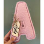 Boucle Fabric Letter With Personalised Wooden Name Tag, thumbnail 3 of 7