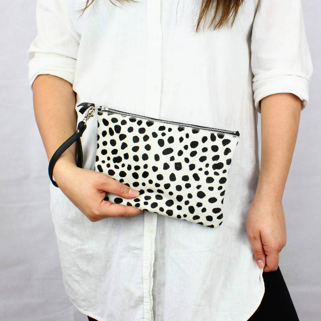 fuzzy animal print bag