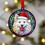 Samoyed In Santa Hat Suncatcher Decoration, thumbnail 5 of 5