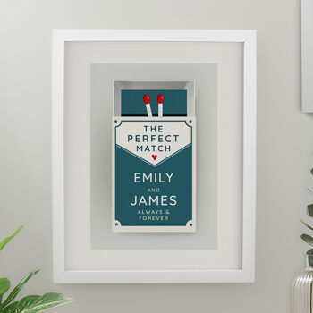 Personalised Perfect Match Framed Poster, 2 of 5