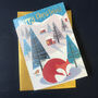Cute Fox Christmas Card With Gold Detail, thumbnail 2 of 3