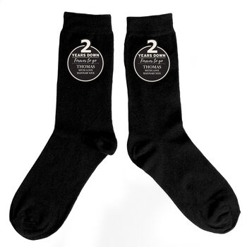 Personalised 2nd Anniversary Mens Socks, 3 of 3