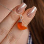 Carnelian July Birthstone Moon Pendant, thumbnail 4 of 10