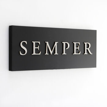 Personalised House Sign With Wood Effect Lettering, 3 of 12