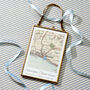 Personalised New Baby Vintage Map Stitch Heart Print, thumbnail 7 of 10