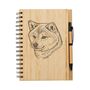Personalised Japanese Shiba Inu Engraved Notebook, thumbnail 3 of 3