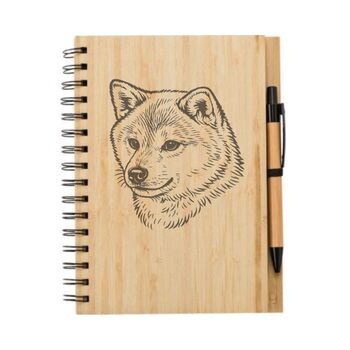 Personalised Japanese Shiba Inu Engraved Notebook, 3 of 3