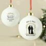 Personalised Ceramic Couple Silhouette Bauble, thumbnail 4 of 7