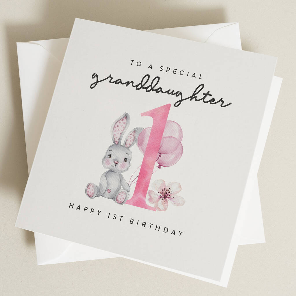 First Birthday Card Granddaughter By Paper Scene