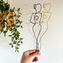 'The Classy One' Minimalist Wire Wall Art, thumbnail 3 of 4
