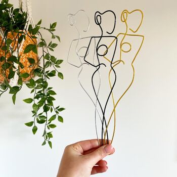 'The Classy One' Minimalist Wire Wall Art, 3 of 4