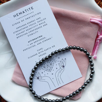 Hematite Crystal Bracelet For Grounding And Focus, 2 of 5