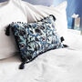 The Decorative Thistle Blues Eco Friendly Cushion, thumbnail 1 of 3