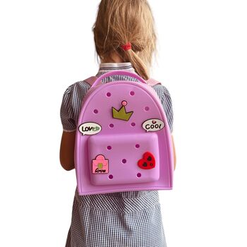 Croc Style Backpack With Charms, 7 of 10