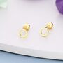 Sterling Silver Open Circle Screw Back Earrings, thumbnail 6 of 12