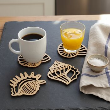 Wooden Shell Coaster Set, 6 of 7