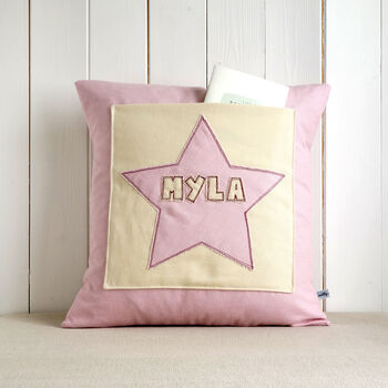 Personalised Star Pocket Cushion Gift For Girls, 9 of 12