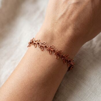 Handmade Copper Butterfly Link Bracelet, 7 of 11