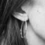 Olivera Brushed Sterling Silver Hoop Earrings, thumbnail 4 of 7