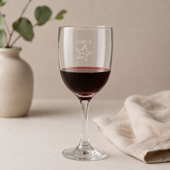 Engraved Wine Glass Personalised Gift For 40th Birthday, 3 of 8