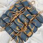 Blue And Gold Hand Marbled Christmas Crackers, thumbnail 1 of 10