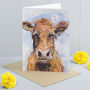 'Daisy' Cow Art Greeting Card, thumbnail 1 of 2