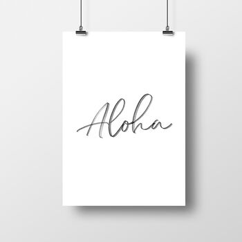 Greetings Print 'Aloha', 2 of 2