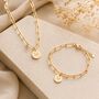 Personalised Initial Disc Paperclip Bracelet, thumbnail 7 of 8