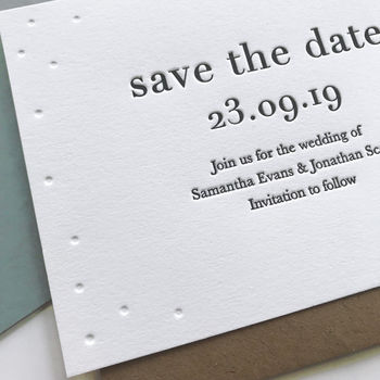 Letterpress Save The Date Cards: Somerton, 2 of 3