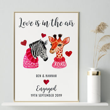 Personalised Engagement Gift Print, 4 of 7