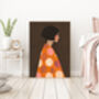 Female Portrait Retro Style Art Print, thumbnail 3 of 3