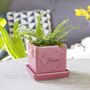 Personalised Mini Cube Plant Pot For Mum, thumbnail 1 of 10