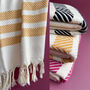 Chevron Handwoven Throw Blanket, Garden Shawl, thumbnail 5 of 11