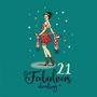 21st Birthday Card For Her ‘Fabulous 21’, thumbnail 2 of 3
