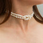 Pearl Love Knot Choker Necklace, thumbnail 1 of 12