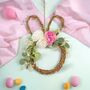 Light Up Rattan Carnation Bunny Wreath | Easter Decor, thumbnail 6 of 6