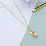 Apple Personalised Teacher Gift Charm Necklace, thumbnail 1 of 2