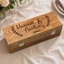 Personalised Couple's Oak Bottle Box, thumbnail 1 of 2