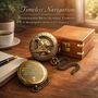 Personalised Bronze Sundial Compass Gift With Chain, thumbnail 8 of 12