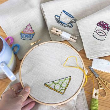 Napkin Embroidery Art Craft Class Experience For Two, 2 of 10