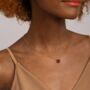 Round Red Druzy Crystal 18k Gold Plated Necklace, thumbnail 1 of 3