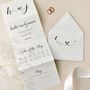 Calligraphy Style Concertina Wedding Invitations, thumbnail 1 of 4