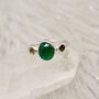 Green Onyx Tourmaline Sterling Silver Ring, thumbnail 1 of 10