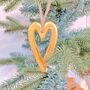 Gold Heart Hanging Decoration, thumbnail 4 of 5