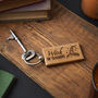 Oak Keyring 'Witch In Training' With Witch's Hat Illustration | House Keys | Novelty | Halloween, thumbnail 1 of 2
