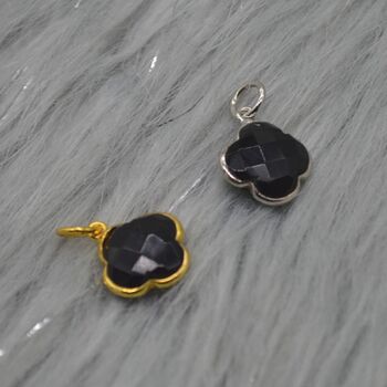 Black Onyx Pendant, Sterling Silver Or Gold Plated, 5 of 9
