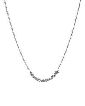 Grey Curve Crystal Necklace, 3 of 6