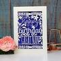 Personalised Floral Happy Birthday Card, thumbnail 2 of 8