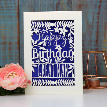 Personalised Floral Happy Birthday Card, 2 of 8