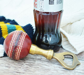 Vintage Replica Cricket Ball Bottle Opener, 5 of 5